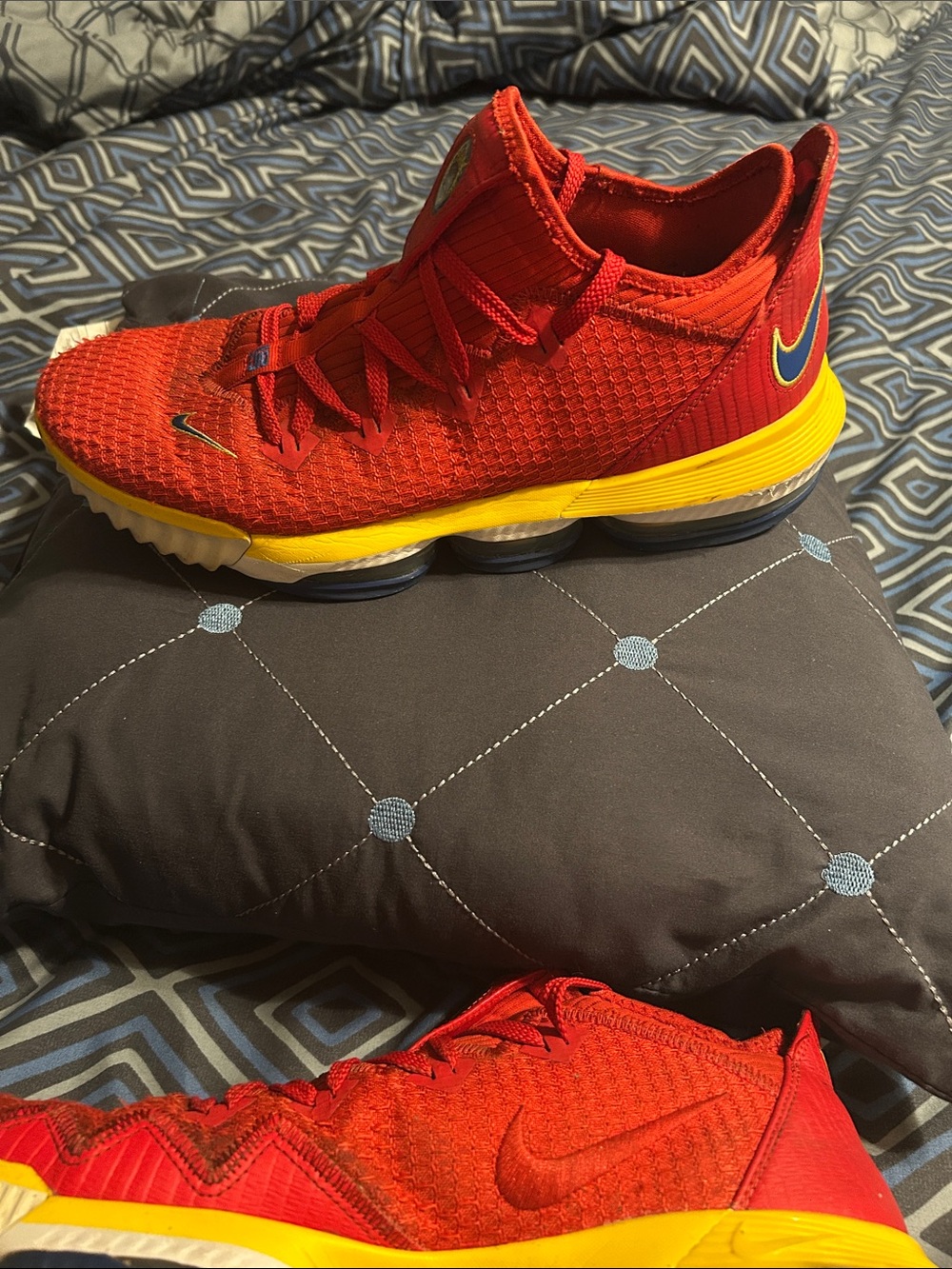 Nike Red and Yellow LeBron Signature Shoes - Picture 6 of 15